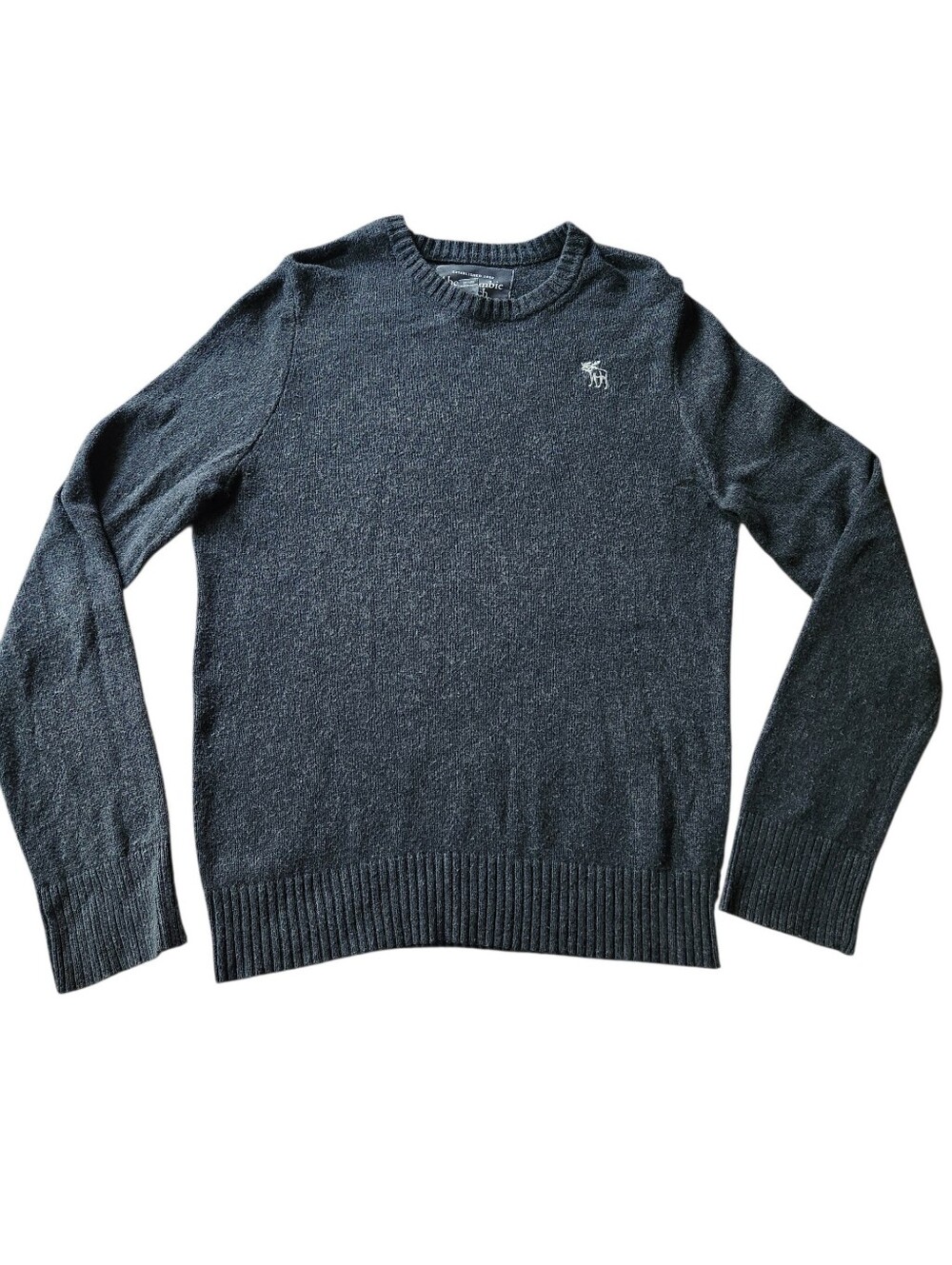 Abercrombie & Fitch Wool Cashmere Blend Preppy Crewneck Fitted Sweater Sz S